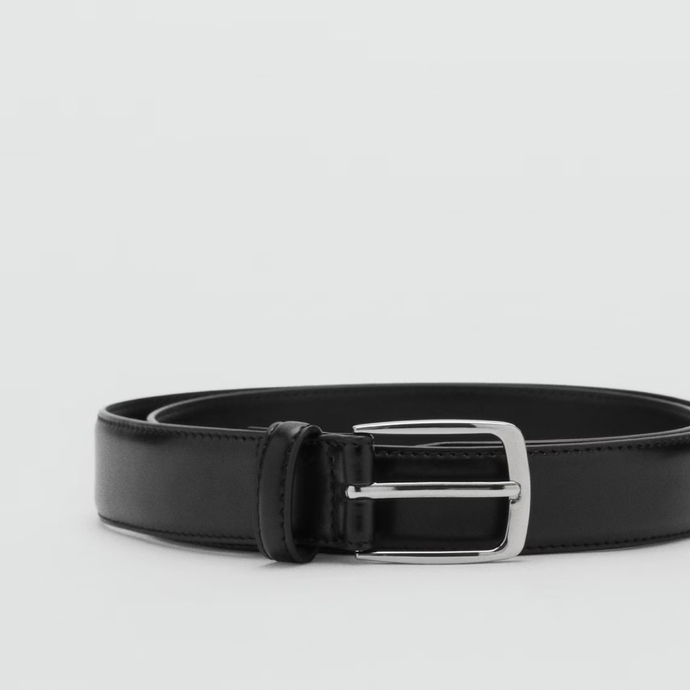 MANGO NAPPA LEATHER BELT SIZE S